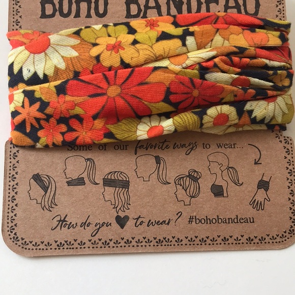 Half Boho Bandeau Headboard - Ditsy Garden Black. 📌PRICE FIRM📌 - Picture 5 of 7